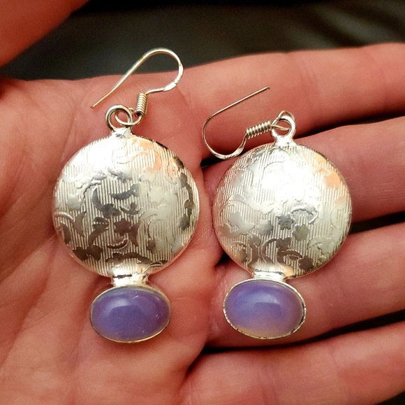*$15 Sale* New Opalite Silver Earrings. - Picture 9 of 13